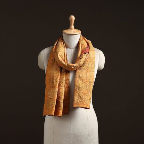 Reversible Silk Bengal Hand Kantha Stitch Stole 119