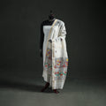 Handloom Chanderi Silk Handpainted Madhubani Dupatta with Zari Border 34