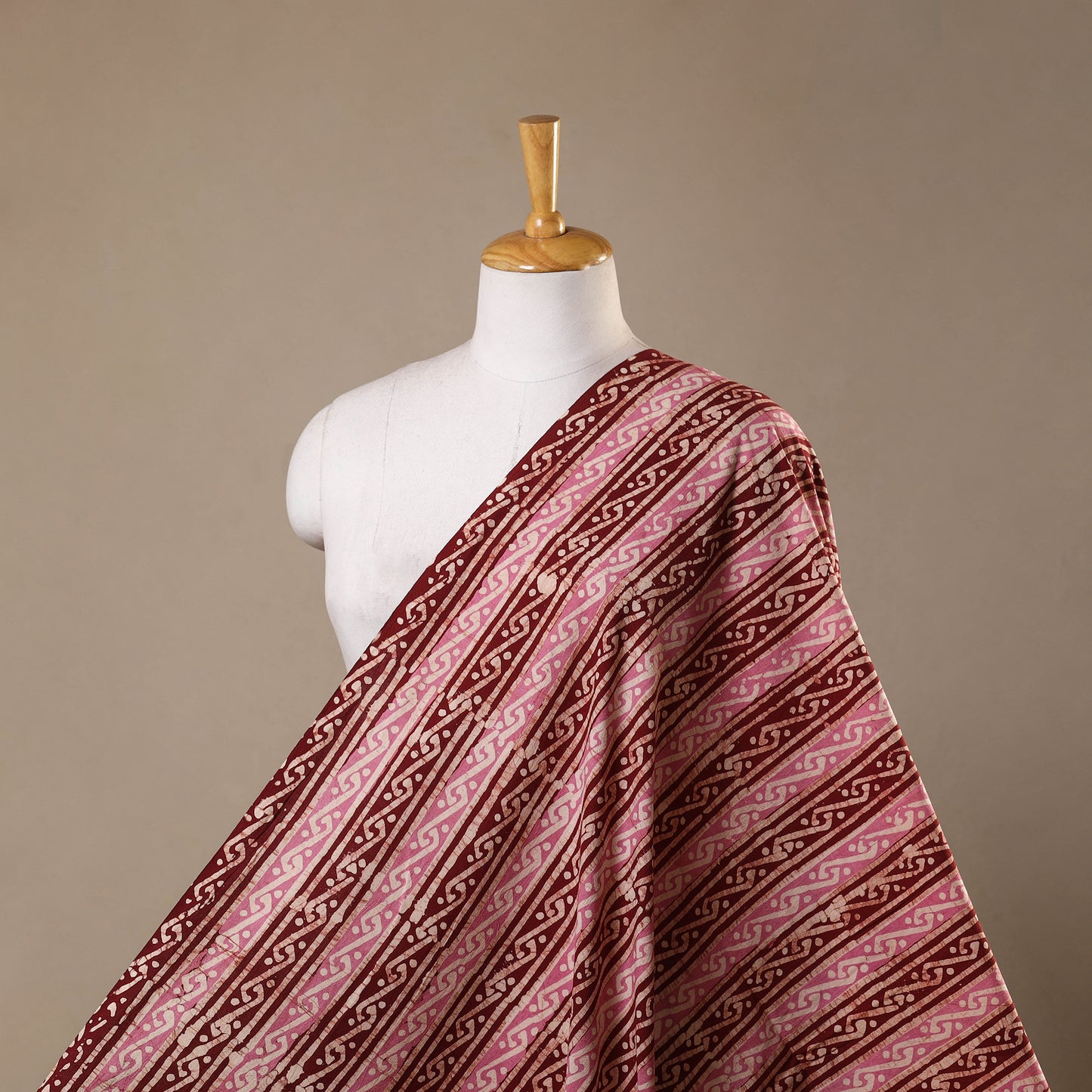 Red - kutch batik cotton fabric 07 - handcrafted