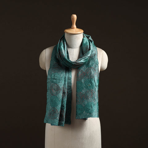 Reversible Silk Bengal Hand Kantha Stitch Stole 121