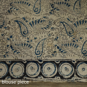 Pedana Hand Block Print Natural Dyed Cotton Kalamkari Saree 02