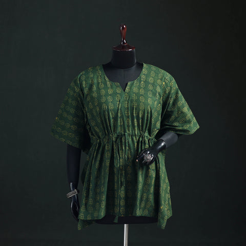 Akola Hand Block Print Natural Dyed Cotton Kaftan (Short) 54