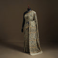 Pedana Hand Block Print Natural Dyed Cotton Kalamkari Saree 03