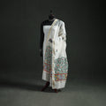 Handloom Chanderi Silk Handpainted Madhubani Dupatta with Zari Border 35
