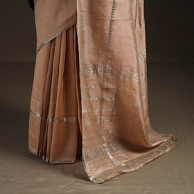 Beige - Mangalagiri Handwoven Pure Silk Pattu Saree 22