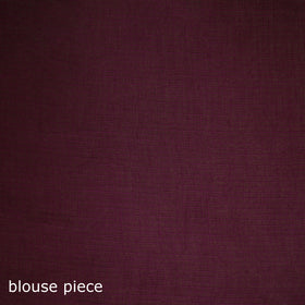 Purple - Nazaakat Kota Doria Cotton Plain Saree with Blouse Piece & Earrings 10