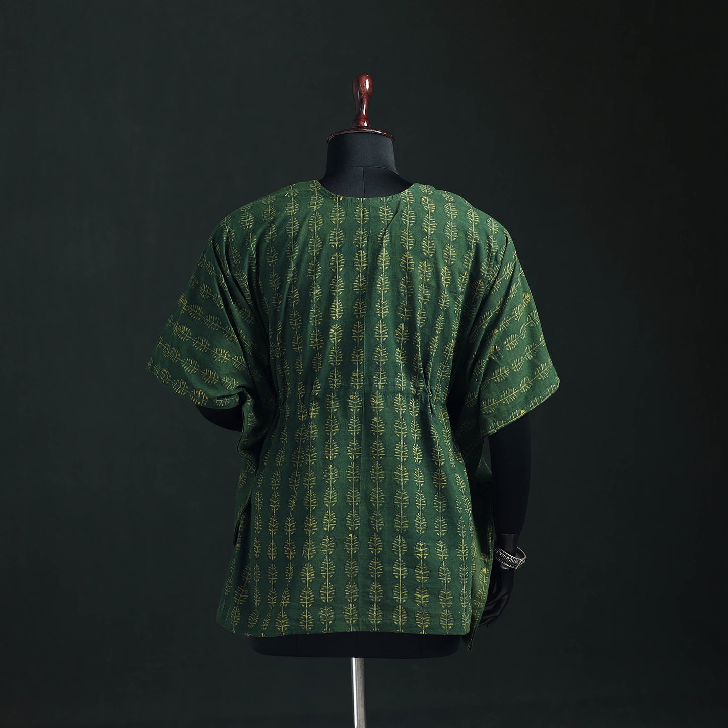 Akola Hand Block Print Natural Dyed Cotton Kaftan (Short) 54