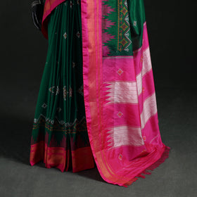 Ilkal Weave Kasuti Work Silk Cotton Zari Border Saree with Blouse Piece 16