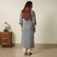 Light Grey - Dharwad Cotton Straight Kurta 10