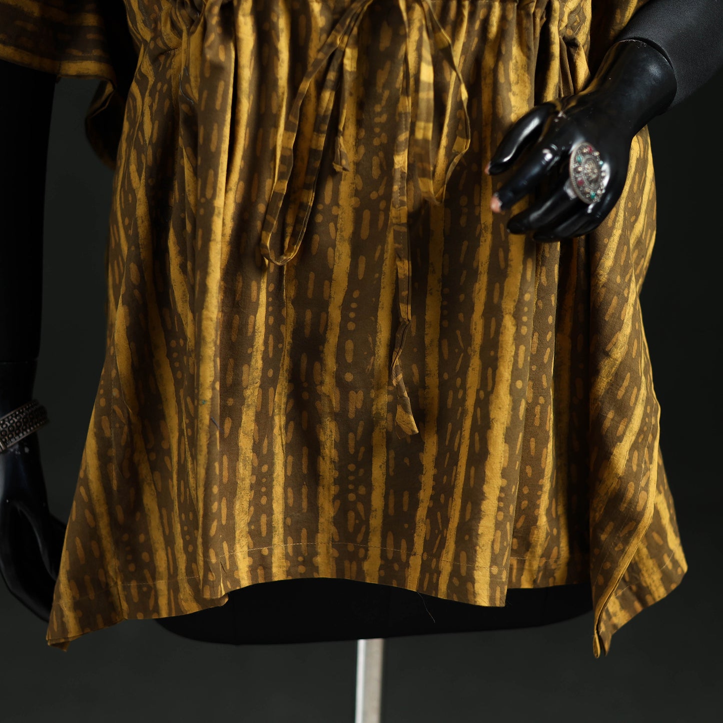Akola Hand Block Print Natural Dyed Cotton Kaftan (Short) 55
