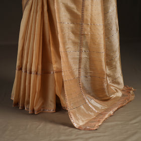 Beige - Mangalagiri Handwoven Pure Silk Pattu Saree 23