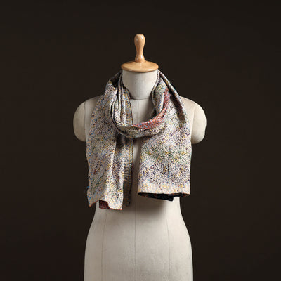 Reversible Silk Bengal Hand Kantha Stitch Stole 133