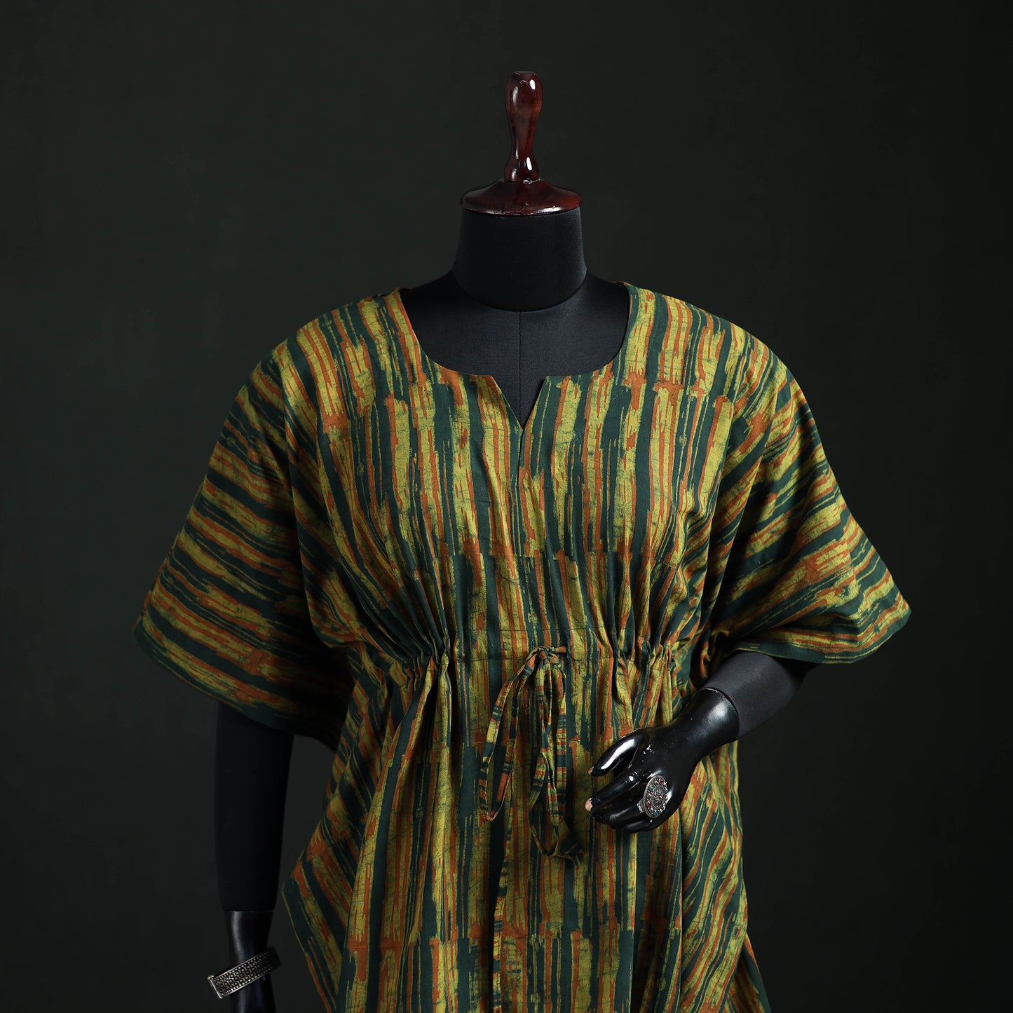 Akola Hand Block Print Natural Dyed Cotton Kaftan (Short) 56