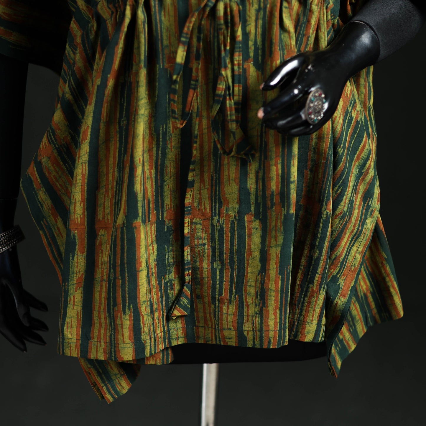 Akola Hand Block Print Natural Dyed Cotton Kaftan (Short) 56