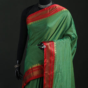 Ilkal Weave Silk Cotton Zari Border Saree with Blouse Piece 19