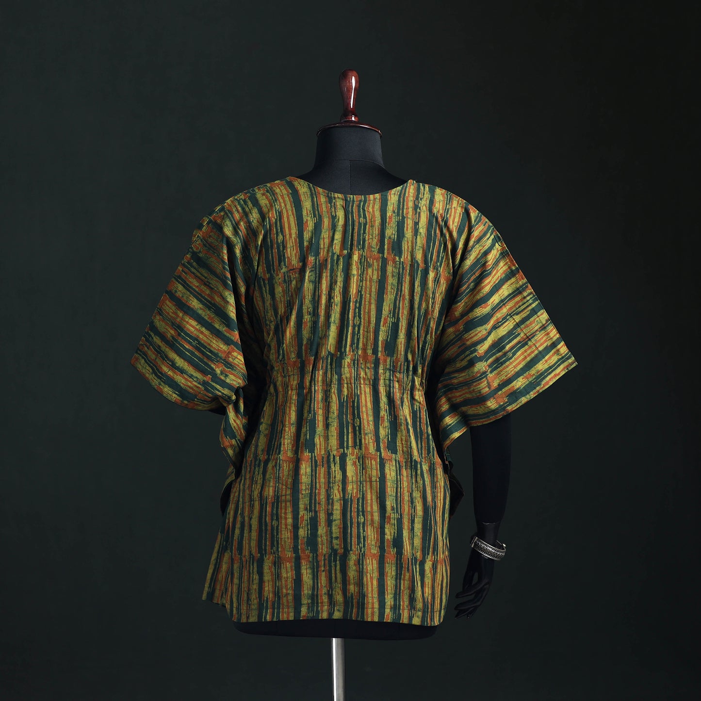 Akola Hand Block Print Natural Dyed Cotton Kaftan (Short) 56