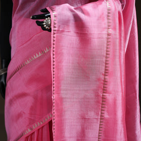 Pink - Mangalagiri Handwoven Pure Silk Pattu Saree 25