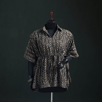 Akola Hand Block Print Natural Dyed Cotton Kaftan (Short) 57