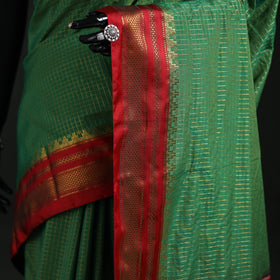 Ilkal Weave Silk Cotton Zari Border Saree with Blouse Piece 19