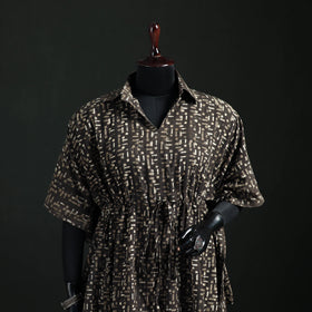 Akola Hand Block Print Natural Dyed Cotton Kaftan (Short) 57