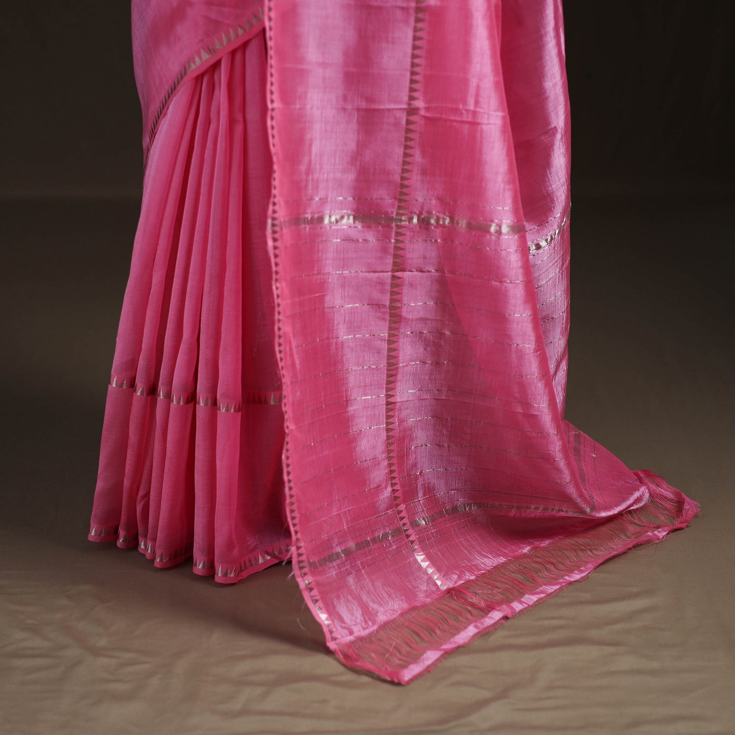 Pink - Mangalagiri Handwoven Pure Silk Pattu Saree 25