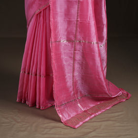 Pink - Mangalagiri Handwoven Pure Silk Pattu Saree 25