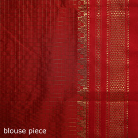 Ilkal Weave Silk Cotton Zari Border Saree with Blouse Piece 19