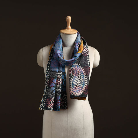 Reversible Silk Bengal Hand Kantha Stitch Stole 143