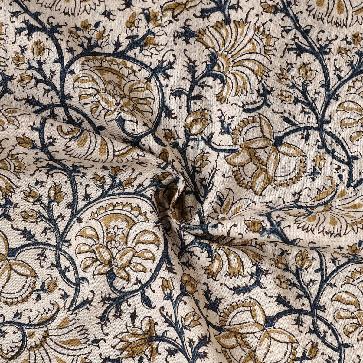 Buy Pedana Kalamkari Block Printed Cotton Napkin (18 x 18 in) 09 Online at iTokri.com