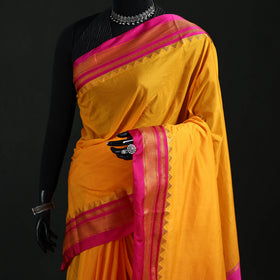 Ilkal Weave Silk Cotton Zari Border Saree with Blouse Piece 20