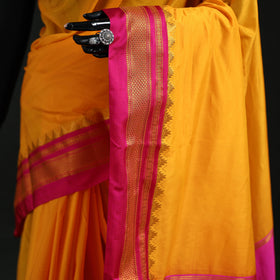 Ilkal Weave Silk Cotton Zari Border Saree with Blouse Piece 20