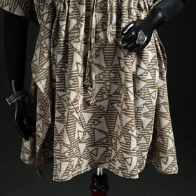 Akola Hand Block Print Natural Dyed Cotton Kaftan (Medium) 58
