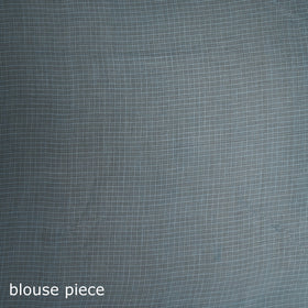 Blue - Nazaakat Kota Doria Cotton Plain Saree with Blouse Piece & Earrings 14