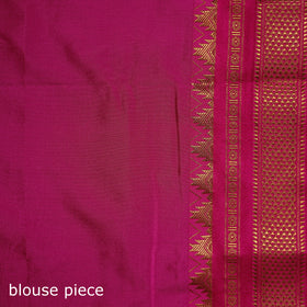 Ilkal Weave Silk Cotton Zari Border Saree with Blouse Piece 20