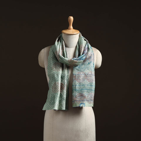 Reversible Silk Bengal Hand Kantha Stitch Stole 147