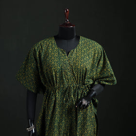 Akola Hand Block Print Natural Dyed Cotton Kaftan (Medium) 59