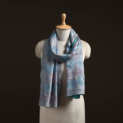 Reversible Silk Bengal Hand Kantha Stitch Stole 149