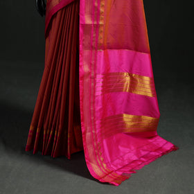 Ilkal Weave Silk Cotton Zari Border Saree with Blouse Piece 21