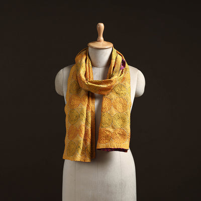 Reversible Silk Bengal Hand Kantha Stitch Stole 152