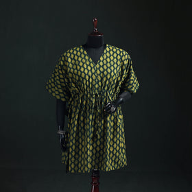 Akola Hand Block Print Natural Dyed Cotton Kaftan (Medium) 60
