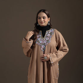 Kashmiri Sozni Hand Embroidered Handwoven Merino Wool Pheran 18