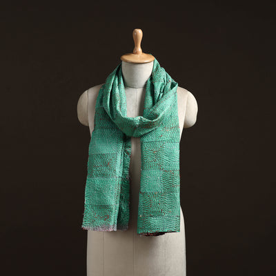 Reversible Silk Bengal Hand Kantha Stitch Stole 155