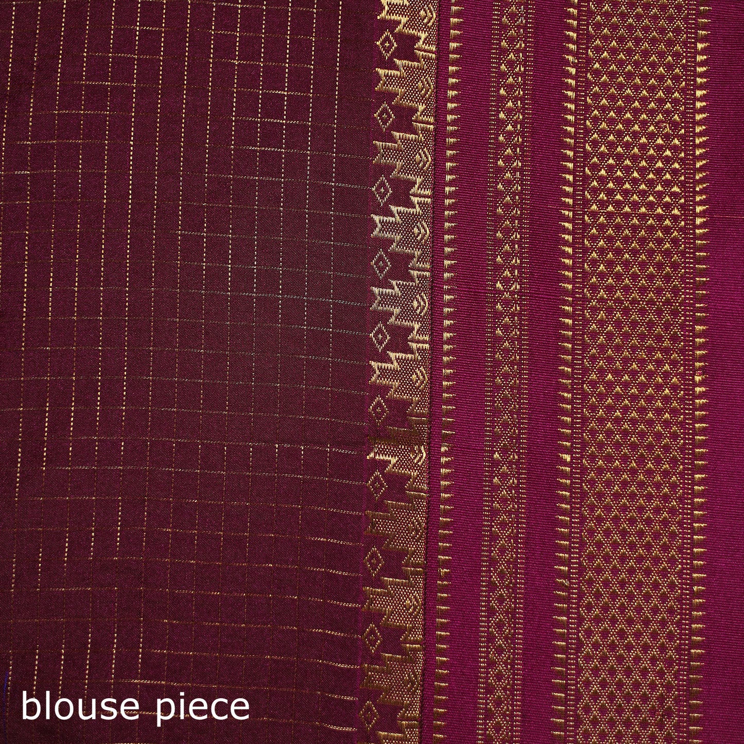 Ilkal Weave Silk Cotton Checks Zari Border Saree with Blouse Piece 22