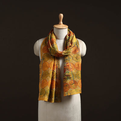 Reversible Silk Bengal Hand Kantha Stitch Stole 157