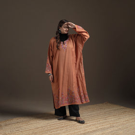 Kashmiri Sozni Hand Embroidered Handwoven Merino Wool Pheran 19
