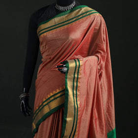 Ilkal Weave Silk Cotton Zari Border Saree with Blouse Piece 23