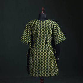 Akola Hand Block Print Natural Dyed Cotton Kaftan (Medium) 60