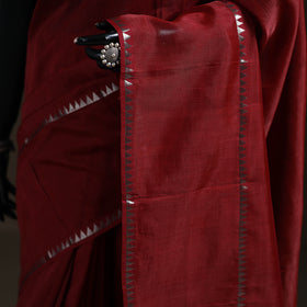 Red - Mangalagiri Handwoven Pure Silk Pattu Saree 29