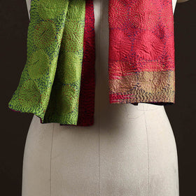 Reversible Silk Bengal Hand Kantha Stitch Stole 159