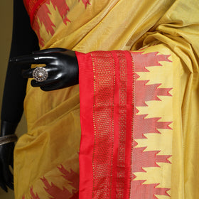 Yellow - mercerized cotton ilkal saree with blouse 31